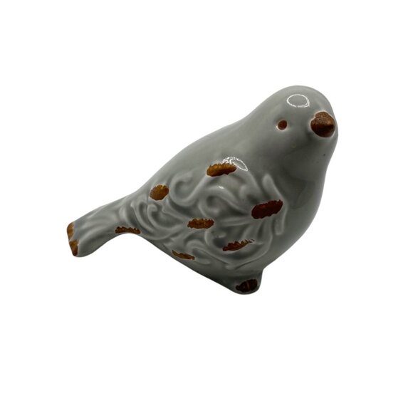 Vintage Ceramic Bird Figurine Distressed Look Decor Piece Chirp - Picture 11 of 11